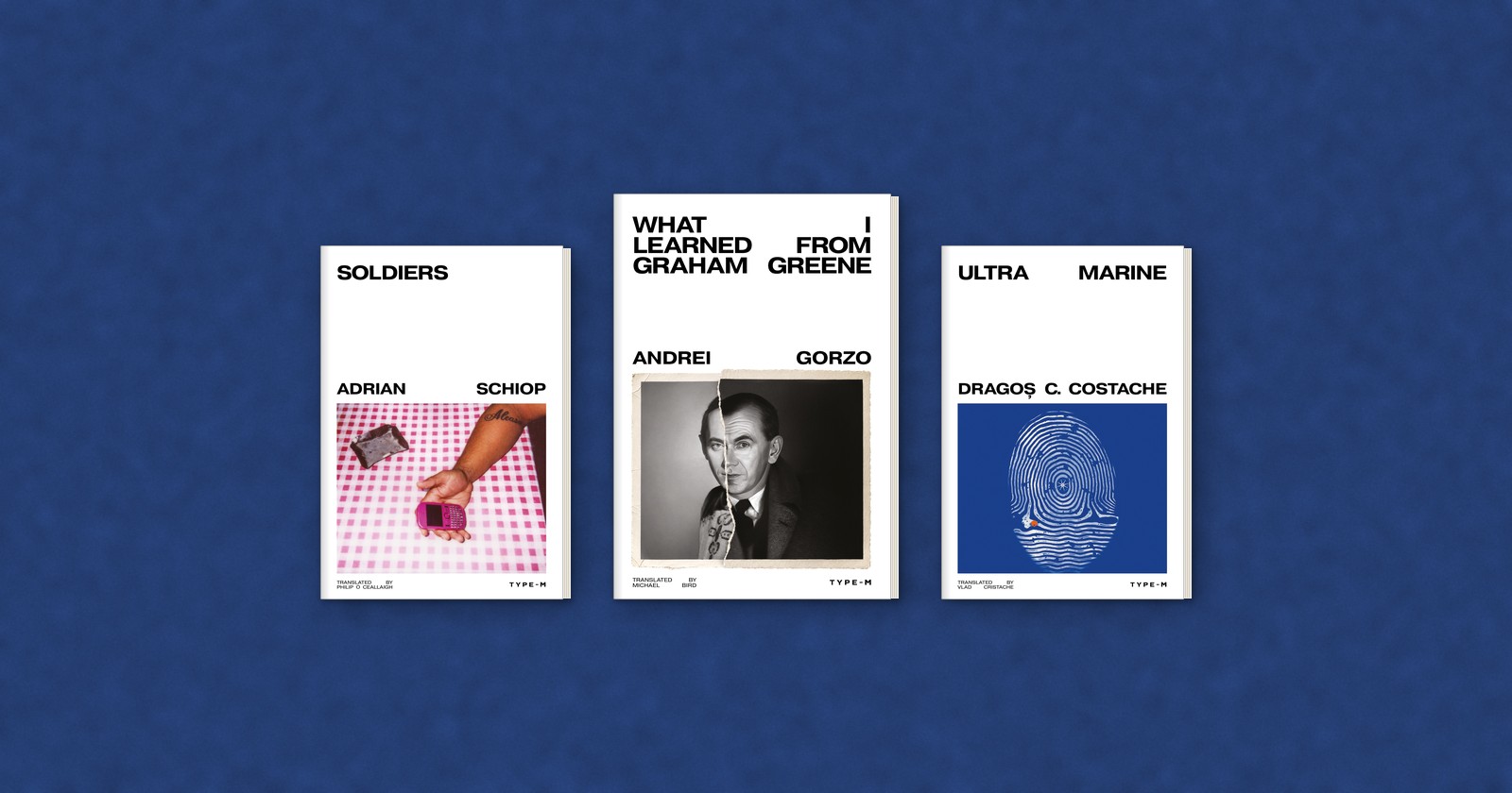 Cărțile type-M „Soldiers”, „What I Learned from Graham Greene” și „Ultramarine”